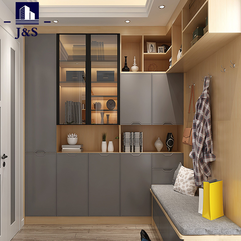 Desain kabinet sepatu nganggep rincian kasebut gampang digunakake!
