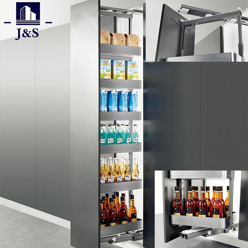 Apa Soft Close Revolving Tall Unit Pull Out Pantry Organizer minangka solusi sing cocog kanggo ngoptimalake panyimpenan pawon?